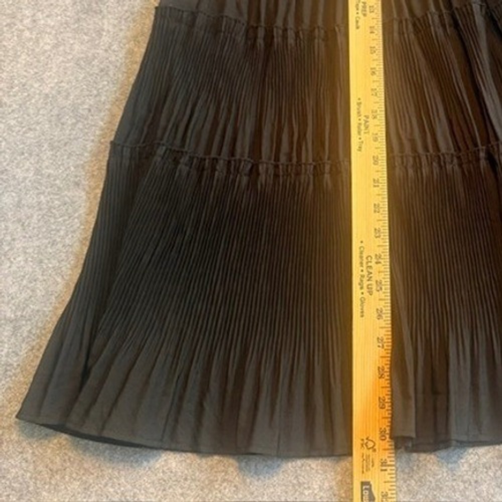 Dazy Pleated Tiered Maxi Skirt Womens Small Black Excellent Elastic Waist Boho - Picture 5 of 6